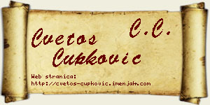 Cvetoš Čupković vizit kartica